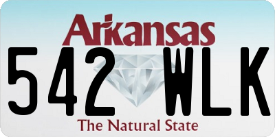 AR license plate 542WLK