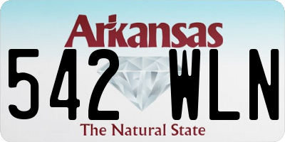 AR license plate 542WLN