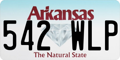 AR license plate 542WLP