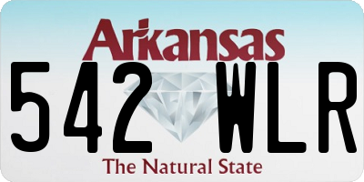 AR license plate 542WLR