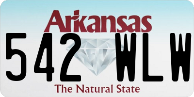 AR license plate 542WLW
