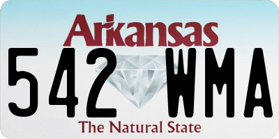 AR license plate 542WMA