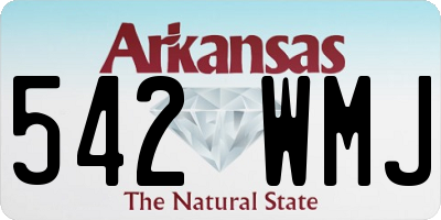 AR license plate 542WMJ