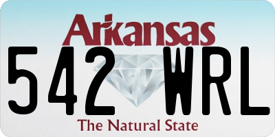 AR license plate 542WRL