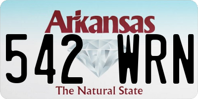 AR license plate 542WRN