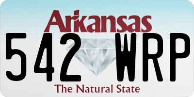 AR license plate 542WRP