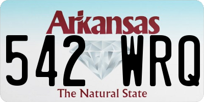 AR license plate 542WRQ