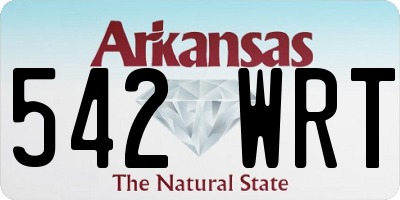 AR license plate 542WRT