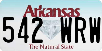 AR license plate 542WRW