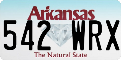 AR license plate 542WRX