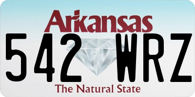 AR license plate 542WRZ