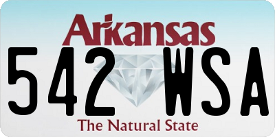 AR license plate 542WSA