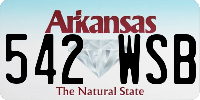 AR license plate 542WSB
