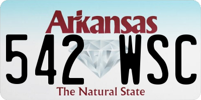 AR license plate 542WSC