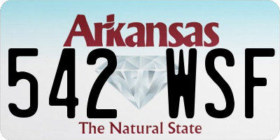 AR license plate 542WSF