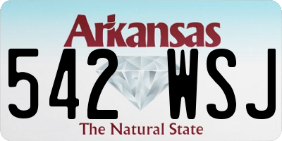 AR license plate 542WSJ