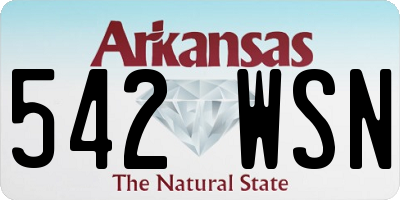 AR license plate 542WSN