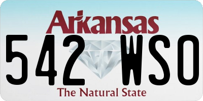 AR license plate 542WSO