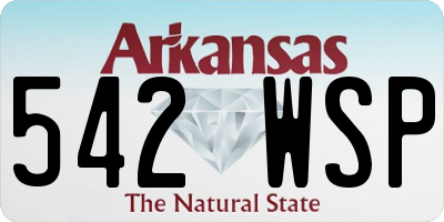 AR license plate 542WSP