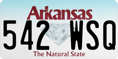 AR license plate 542WSQ