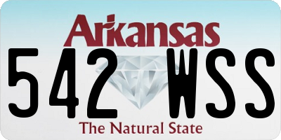 AR license plate 542WSS