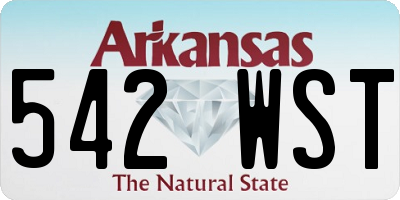 AR license plate 542WST