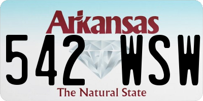 AR license plate 542WSW