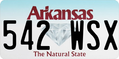 AR license plate 542WSX