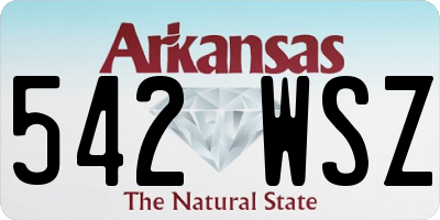 AR license plate 542WSZ