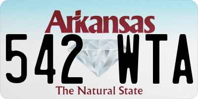 AR license plate 542WTA