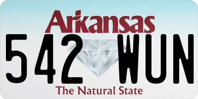 AR license plate 542WUN