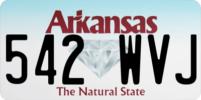 AR license plate 542WVJ