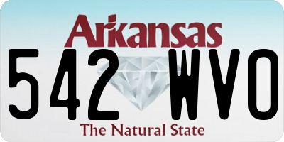 AR license plate 542WVO