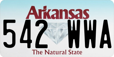 AR license plate 542WWA