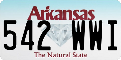 AR license plate 542WWI