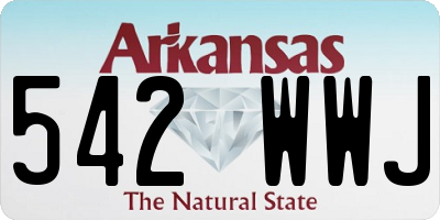 AR license plate 542WWJ