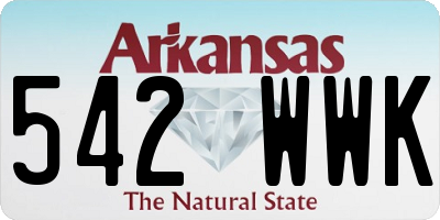 AR license plate 542WWK