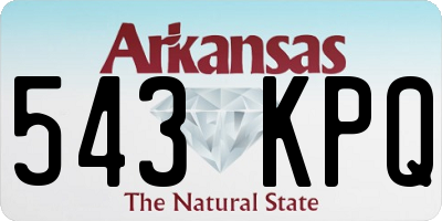 AR license plate 543KPQ