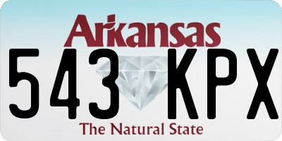 AR license plate 543KPX
