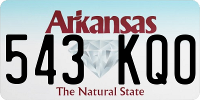 AR license plate 543KQO
