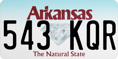 AR license plate 543KQR