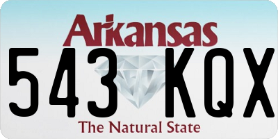 AR license plate 543KQX