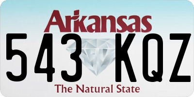 AR license plate 543KQZ