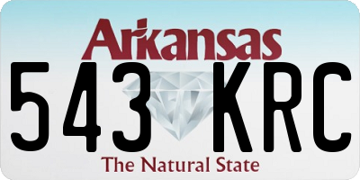 AR license plate 543KRC
