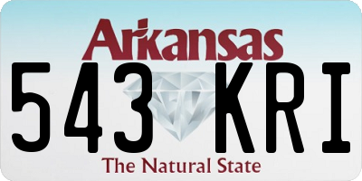 AR license plate 543KRI