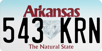 AR license plate 543KRN