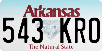AR license plate 543KRO