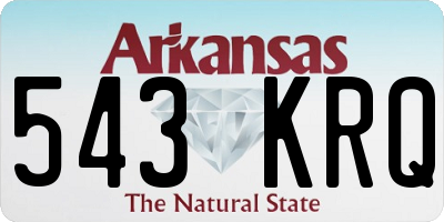 AR license plate 543KRQ