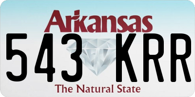 AR license plate 543KRR