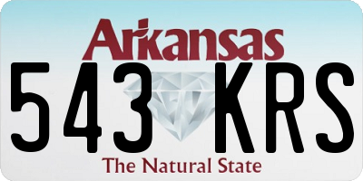 AR license plate 543KRS